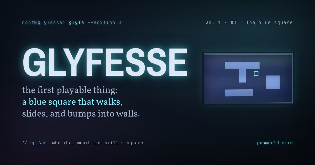 Issue 3 cover: The Blue Square