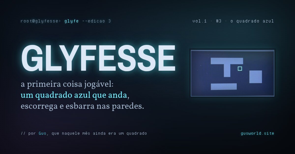 Capa da edição 3: O Quadrado Azul
